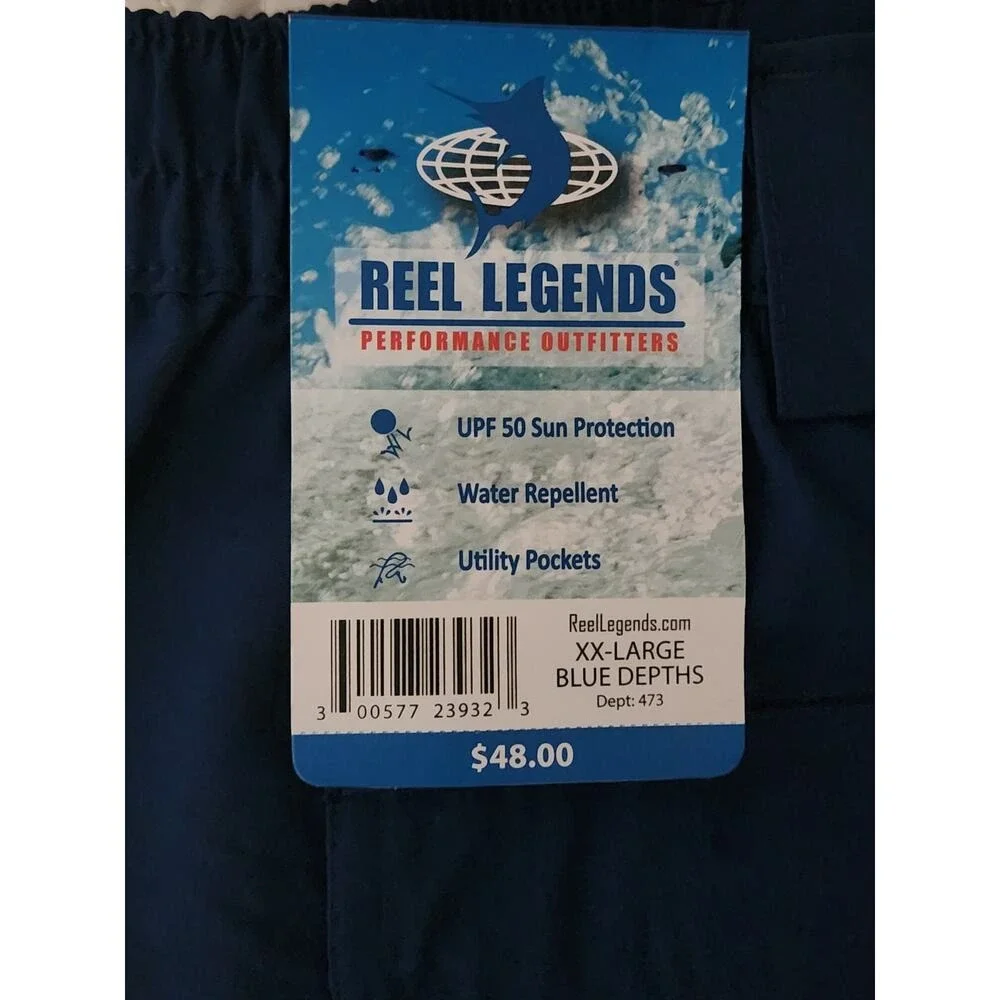 NEW XXL waist 44 42 Reel Legend Shorts Summer Beach Boat Shorts UPF 50 protect
